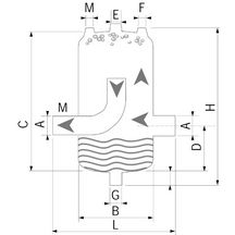 Pot de décantation 4 litres mâle-femelle 1'' 26 x 34 réf. PID05