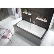 Baignoire asymétrique GARBO 180x80cm droit blanc Réf. L16GAA0201