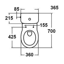 Pack WC MATURA2 avec sortie horizontale, blanc Réf. S300301