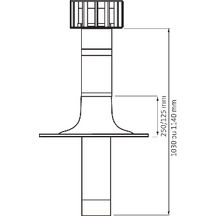 Terminal Multivent diamètre 131mm pente 25 à 46° noir