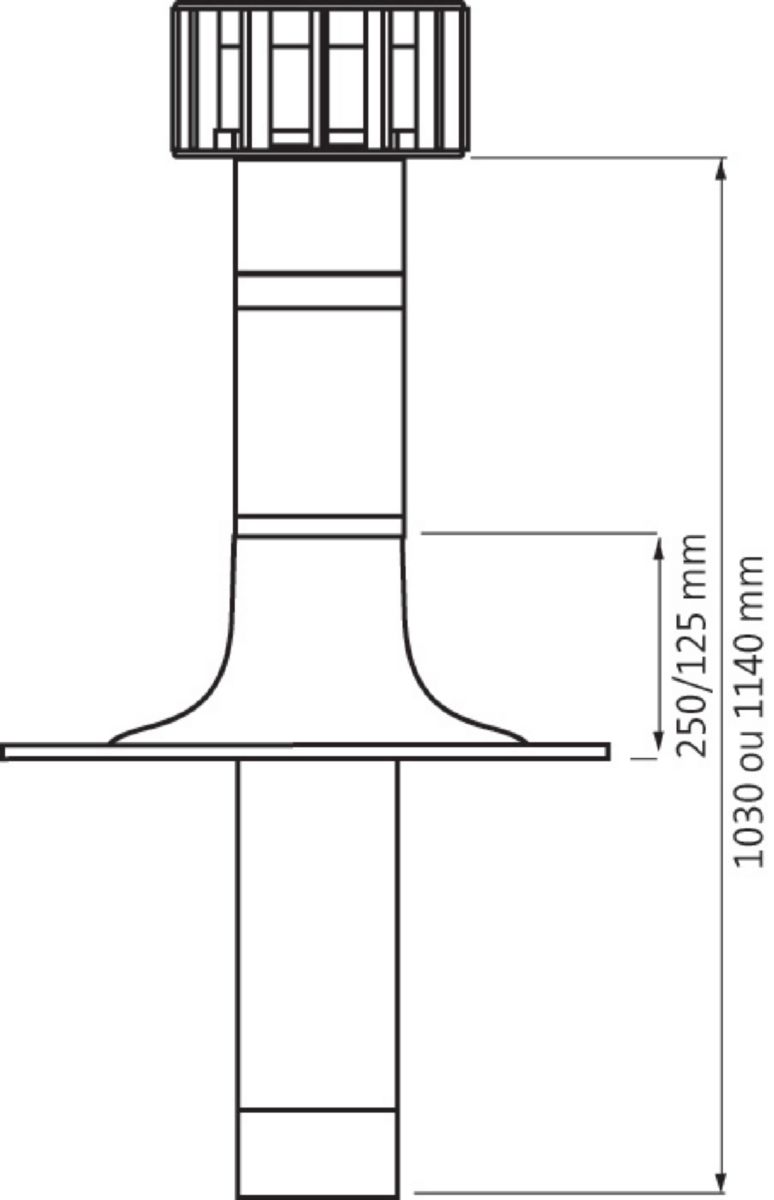 Terminal Multivent diamètre 131mm pente 25 à 46° noir