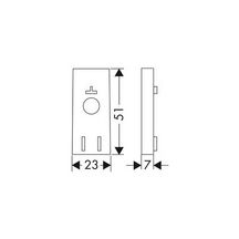 Cale de compensation pour barre de douche UNICA'S Puro, chromé Réf 97450000