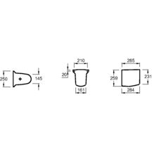 Cache-siphon ODEON/MIDEO pour lavabo E4330/15534K, E4331/15535K, E4333/15536K, E4334/15547K, blanc Réf 19085D-00