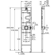 Kit d'encastrement Rapido Bâti-Douche Mono pré-assemblé avec box d'encastrement inclus Réf. 1057619990