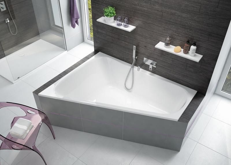 Baignoire asymétrique GARBO 175x120cm gauche blanc Réf. L16GAA0701