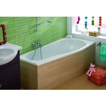 Baignoire acrylique pentagonale RENOVA 160x75/50 cm gain de place , en version gauche blanche réf.00048500000