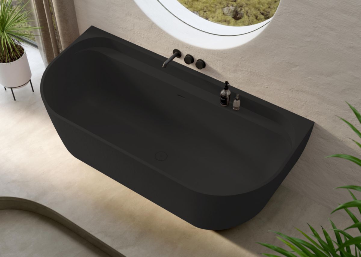 Baignoire Noon Slate negro  (180X80X55) Réf : 53038782