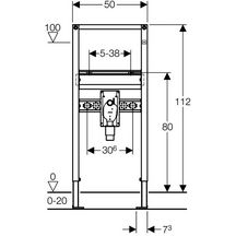 Bâti-support DUOFIX lavabo avec siphon encastré réf. 111480001