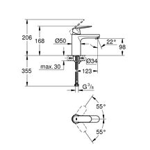 Mitigeur monocommande Lavabo Taille M Eurosmart Cosmopolitan Chromé 23327000