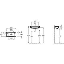 Lave-mains compact ODEON UP, sans trop-plein, blanc Réf. E4699-00