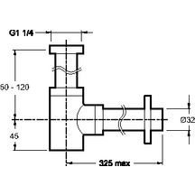 Siphon design lave-mains et bidet réf E78297CP