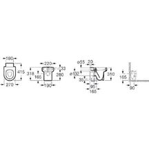 Cuvette pour enfants HAPPENING, alimentation indépendante, à évacuation Duale avec jeu de fixations, raccord d'alimentation, sortie horizontale, blanche réf. A347115000