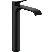 hansgrohe Vivenis Factice Mitigeur de lavabo surélelé 250 sans tirette ni vidage, Noir mat