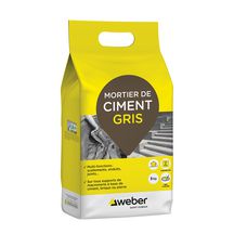 Mortier de ciment pour travaux courants de maçonnerie CIMENT GRIS sac de 5 kg Réf. 11102070