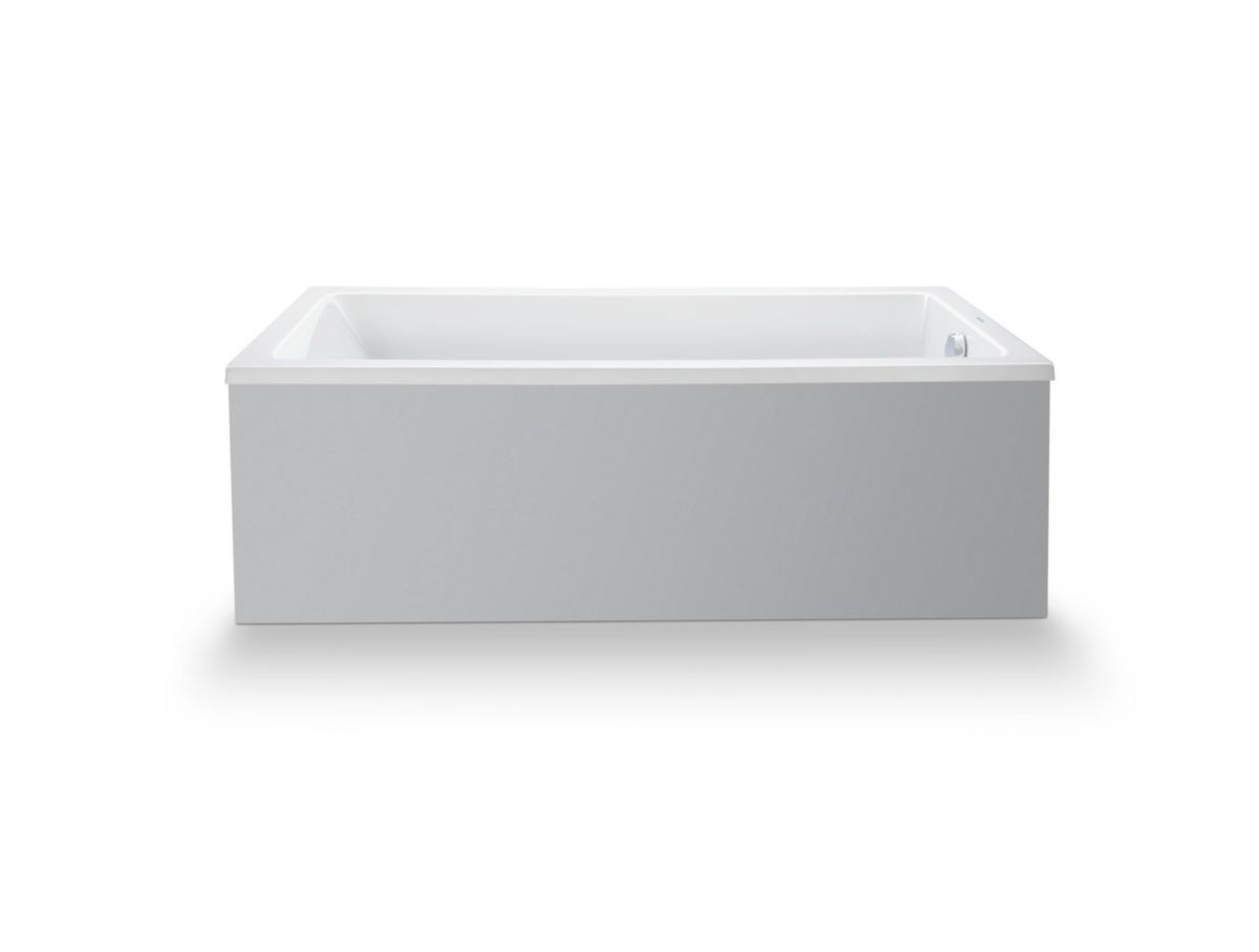 Baignoire n°1 à encastrer acrylique sanitaire rectangulaire 1700x700 mm coloris intérieur blanc avec trop plein 1 dossier Réf. 700495000000000