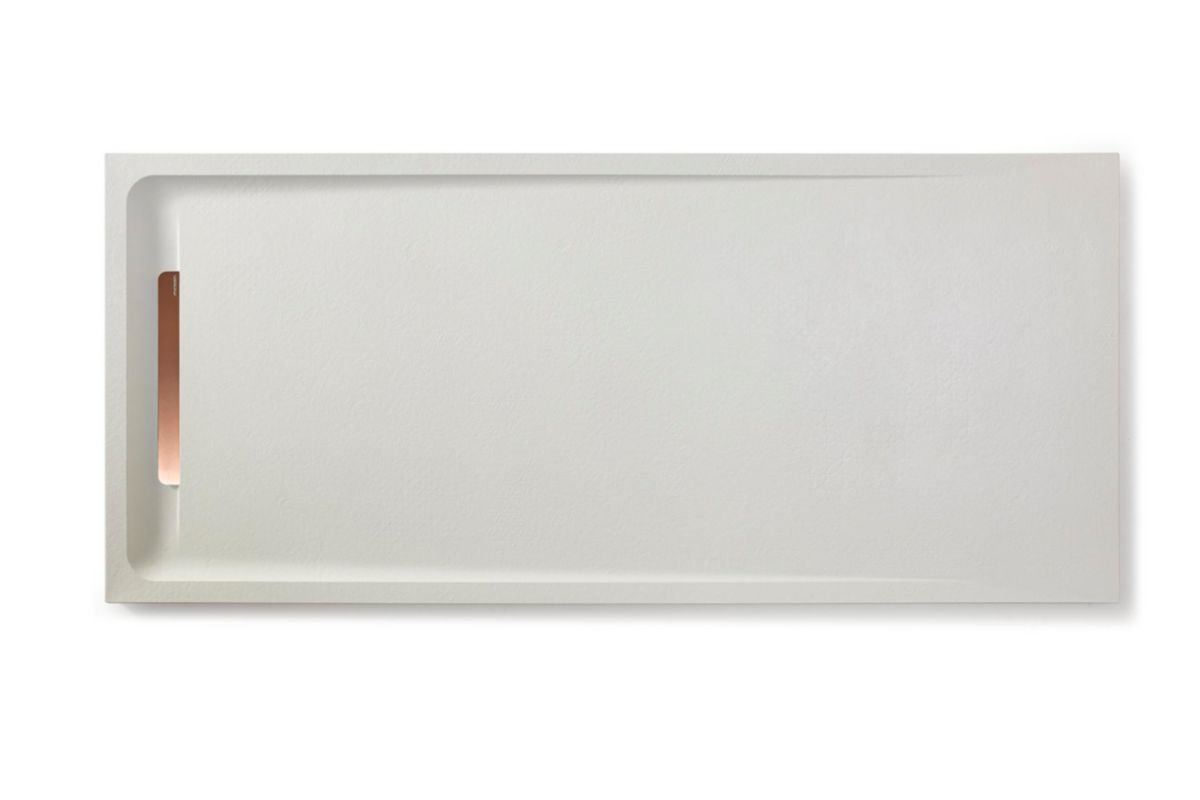 Receveur de douche Elan Epoque 140X90 Blanc Grille Cuivre Réf. 01EBBL14000900M