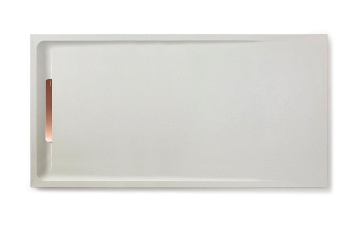 Receveur de douche Elan Epoque 160X80 Blanc Grille Cuivre Réf. 01EBBL16000800M