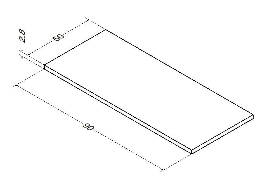 Plan Alterna Zao 90 cm fin 2,8 cm Chêne Blanchi