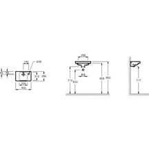 Lave-mains ODEON UP 40x25 per D Blanc Réf. E4799G-00