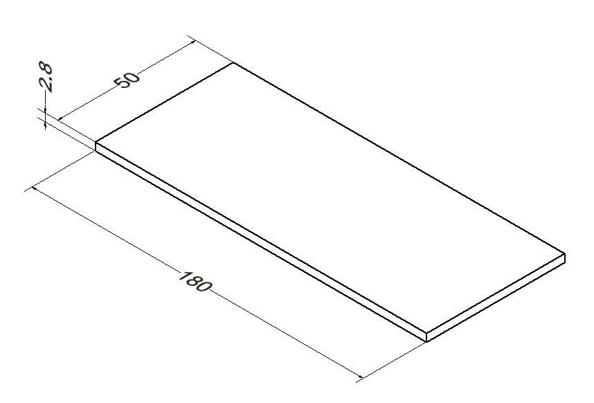 Plan Alterna Zao 180 cm fin 2,8 cm Chêne Blanchi