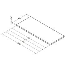 Plan Alterna Zao 120 cm fin 2,8 cm Chêne Blanchi