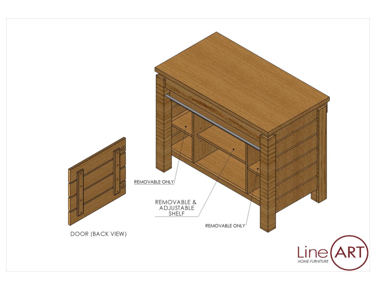 Meuble ORIGIN en teck, 4 niches  Réf. 2.20.005