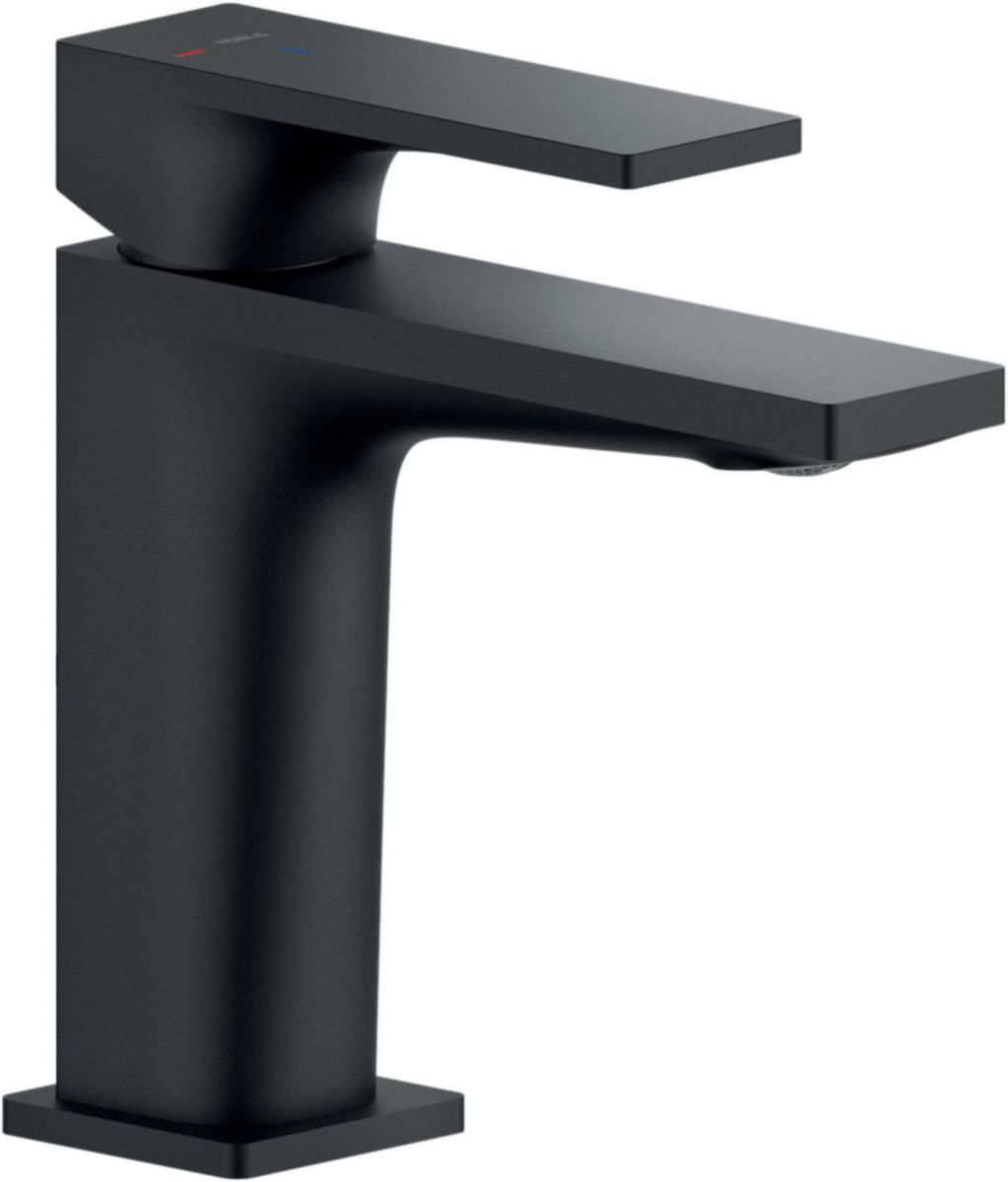 Mitigeur lavabo SEVEN C3 avec vidage Push Velvet Black  Réf : SEE124118/2BM