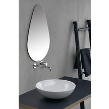 Mitigeur de lavabo mural Triverde - 2 trous - longueur bec 18 cm - diamètre rosaces 64 mm - laiton chromé Réf. TV25751