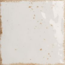 Grès cérame émaillé Arte Deco Opaline blanc 15 x 15 cm