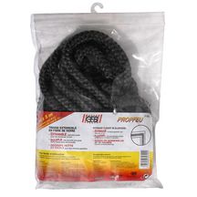 Tresse ronde d'étanchéité extensible en fibre de verre D11/12mm sachet de 5m réf 832690