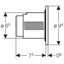 Commande déportée type 01 pneumatique double touche encastré, chromé brillant réf 116042211