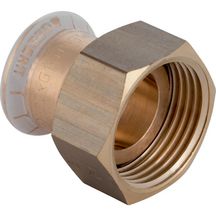 Jonction avec écrou en bronze D15-1/2mm, bronze Réf 65182