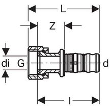 Jonction avec écrou 66x76 D63 Réf 607.587.00.5