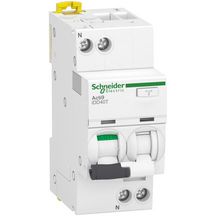 Acti9 iDD40T - disjoncteur différentiel - 1P+N C 10A 4500A/6kA 30mA type AC NF conformément à IEC 601009-2-1 et pdc 6kA Icu selon à IEC 60947-2 - 230 240 V AC 50 Hz - Rail DIN - largeur 8 pas de 9mm Réf. A9DA2610