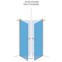 Paroi de douche Alterna Domino pivotante 90cm