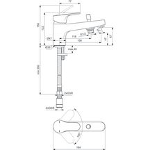 Mitigeur bain-douche OLYOS II monotrou chromé Réf. D2503AA