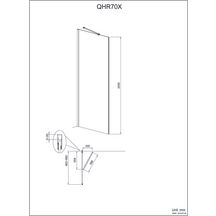 Paroi de douche de retour Alterna Domino 70cm