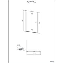 Paroi de douche Alterna Domino pivotante pliante, côté gauche, L 100 x H 200 cm, verre transparent, profilé chromé