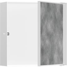 hansgrohe XtraStoris Rock Niche murale 300/300/100 avec porte à carreler, Blanc mat