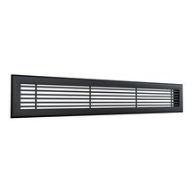 Grille de soufflage linéaire de 800x150 mm en aluminium Noir mat