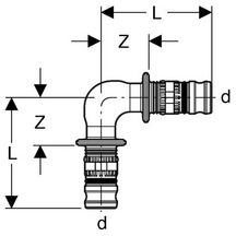 Coude à sertir 90° D40 Réf 625.271.00.5