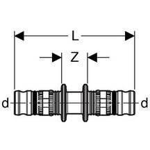 Jonction 2 tubes D16 Réf 621.505.00.5