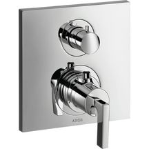 Set de finition Axor CITTERIO pour mitigeur thermostatique encastré avec robinet d'arrêt/inverseur et poignée manette, chromé réf. 39720000