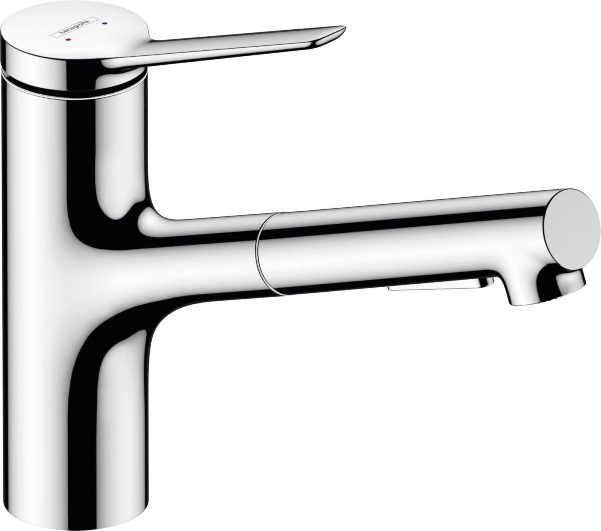 hansgrohe Zesis M33 Mitigeur de cuisine 150 EcoSmart avec douchette extractible 2jets, Chrome