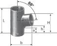 Embranchement Culotte simple SMU Plus à 88° en fonte diamètre nominal 50-50mm Réf. 155314 PAM