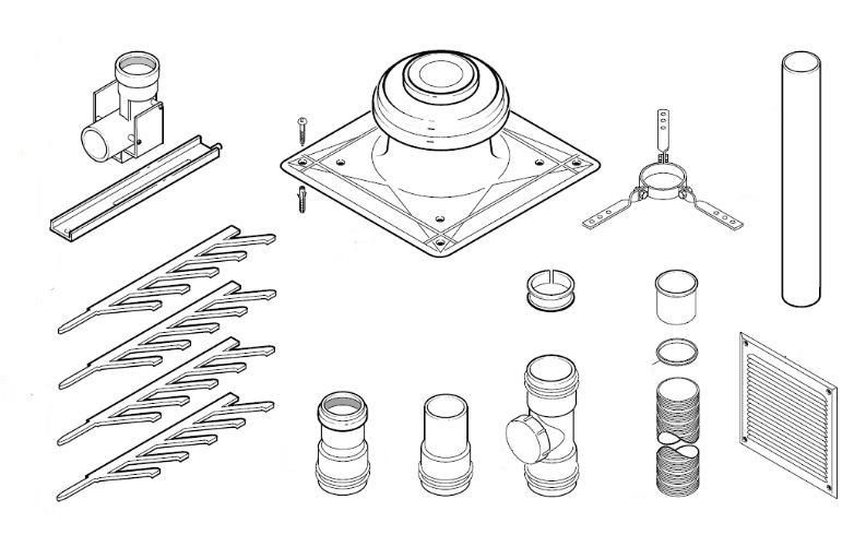 Kit tubage cheminée 80 flexible condens AZB665 réf. 7719001864