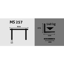 Support mural avec barre et niveau 550 x 375 x 800 mm portée 70 kg/bras réf. MS257