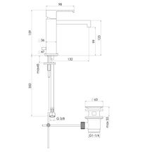 Mitigeur lavabo avec vidage Mia chrome réf. MI102118/1CR