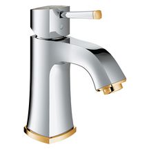 Mitigeur monocommande Grandera lavabo 5,7 l/min corps lisse finition ig0 chromé doré chromé doré réf. 23310IG0