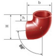 Coude SMU S 88° en fonte diamètre nominal 125mm Réf. 156752 PAM